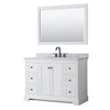 Wyndham Collection Oval Sink Wood Single Bathroom Vanity in White/Gold
