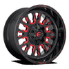 Fuel 1PC Aluminum Rim D612 STROKE 17X9in Gloss Black Red Tinted Clear Finish, D61217909845
