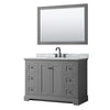 Wyndham Collection Oval Sink Wood Single Bathroom Vanity in White/Gold