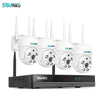 Sovmiku 360 View Pan Tilt Wireless Security Camera System with 1TB Hard Drive Romote View and Recording,4Pcs 5MP Security Cameras with 2-Way Audio,Color Night Vision,AI Human Detection