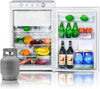 Smad 3.5 Cu ft Propane Refrigerator 3 Way Gas/110V/12V RV Camper Thermostat Flame Indicator