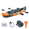 Promarine 2 Person Inflatable Kayak Set Foldable Paddle Boat with Adjustable Seat, Foot Pump, Yellow