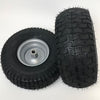Set of 2 - 15x6.00-6 Silver Lawn Mower Replacement Wheel - Fits 3/4 Inch Axle