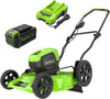 Greenworks 40V 19�� BL Lawn Mower, 5.0Ah USB Battery and Charger Included
