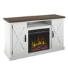 Twin Star Home Barn Door TV Stand for TVs up to 55" with ClassicFlame Electric Fireplace, Sargent Oak