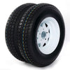 Ktaxon 2PCS Trailer Tires On Rims ST175-80D-13 ST175/80D-13 6PR H188 5 Lug/4.5" Hole Bolt White Spoke Wheel Tubeless