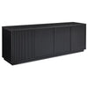 Evelyn&Zoe Hanson Rectangular TV Stand for TV's up to 75", Black Grain
