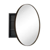 TEHOME Myriel Surface Mount Framed Round Medicine Cabinet with Mirror 24" x 24" - Black