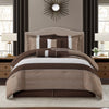 Nanshing Corell 7 Piece Contemporary Comforter Set, Black/Red, California King
