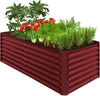Gloaa 6x3x2ft Outdoor Metal Raised Garden Bed, Deep Root Box Planter for Vegetables, Flowers, Herbs, and Succulents w/ 269 Gallon Capacity��Sage Green ��