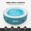 CO-Z 4-6 Person 7ft Inflatable Hot Tub Pool with Massage Jets and All Accessories Gray