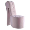 Best Master Furniture Tristram 19" Velvet High Heel Shoe Chair in Navy Blue