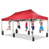 Ainfox 10x20 Heavy Duty Pop up Canopy Tent with Weighted Sandbags,Outdoor Shade Instant Folding Event Gazebo with Wheeled Bags,White