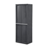 Sterilite 4 Shelf Cabinet Plastic, Flat Gray