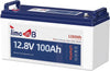 Timeusb 12V 100Ah LiFePO4 Battery, 4000+ Deep Cycle Lithium Battery, Built-in 100A BMS, Ideal for Trolling Motor, RV, Solar Panel Systems, and Off-Grid Power Solutions