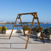 OverPatio Swing Frame Wooden Porch Swing Stand A-Frame 600lbs Capacity