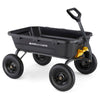 Gorilla Carts 12 Cu Ft Poly Yard Dump Cart with Quick-Release, 1600 lb Capacity, Black