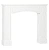 Modern Fireplace Mantel, Surround Mantels for Fireplace with Decorative Pattern Interior Width 29" White