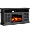 CHITOOMA 1400W Electric Fireplace TV Stand TV Console with 23�?Fireplace for up to 75 inch TVs with Adjustable Shelves,Grey