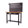 Seville Classics UltraHD? Heavy Duty Commercial Lighted Workcenter Workbench w/ Pegboard, Granite, 48" W x 24" D x 65.5" H