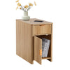 YOCWO Fluted Nightstand for Bedroom Set of 2 , Wood Bedside Table Set of 2 with Drawers, Black