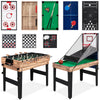 Best Choice Products 13-in-1 Combo Game Table Set w/ Ping Pong, Foosball, Basketball, Hockey, Archery - Natural