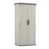Suncast 22 cu. ft. Weather-Resistant Resin Vertical Outdoor Storage Shed, Light Taupe