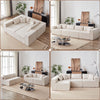 104-Inch Corduroy Modular L Shaped Sectional Sofa,Luxury Floor Couch Set,Upholstered Indoor Furniture,Foam-Filled Compressed Sofa for Living Room,Bedroom,4 PC Free Combination  ?