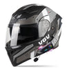 Bluetooth Modular Motorcycle Helmets for Adults Motorbike DOT Approved, Full Face Flip up Anti-Fog Helmet Built-in Dual Speaker with Microphone for Men and Women
