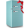 WANAI 3.5 Cu.ft Fridge with Freezer 2 Door Compact Refrigerator Adjustable Thermostat Silver New