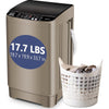 Full-Automatic Washing Machine, Portable Laundry Washer, Compact 17.7 lbs, LED Display, Drain Pump, 10 Wash Programs 8 Water Levels