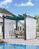 Luku 10x13 Ft Outdoor Retractable Pergola with Canopy and Side Mesh Screen, Upgraded Gray Post Aluminum Pergola for Deck, Backyard Garden, Porch, Grape Trellis