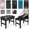Best Choice Products 13-in-1 Combo Game Table Set w/ Ping Pong, Foosball, Basketball, Hockey, Archery - Natural