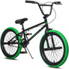 cubsala 20 in Kids BMX Bike Freestylefor Age 6-14 Years Old Boys Girls with 4 Pegs,Black with Red Tires