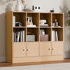 Cozy Castle 3-Tier Open Cube Bookcase with 12 Cubes and 4 Doors, Adjustable Shelves, White
