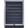 Galanz 5.7 Cu. ft 172 Cans French Door Beverage Refrigerator, Stainless Steel, 23.4 in Wide, New