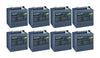 Rocket L-105 225Ah 6V Golf Cart Battery - Replaces Trojan T-105 | T-605 (Set of 8)