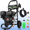 4200PSI Pressure Washer 4.0GPM Gas Power Washer 212CC Gas Powered Washing Machine Commercial High Pressure Washer with 25ft Hose&5 Nozzles for Patio Garden Yard Vehicle,EPA/CARB/ETL