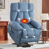JONPONY Power Lift Recliner Chair Recliners for Elderly with Heat and Massage Recliner Chair for Living Room with Infinite Position and Side Pocket,USB Charge Port,Brown