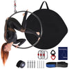 LOGYAT Aerial Hoop, Lyra Hoop 85CM, 1 Ceiling Anchor, 3 Locking Carabiners, Spanset, Grip Tape, 360 Swivel, Carry Bag, 32mm Thickness