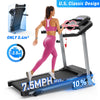 FYC Foldable Electric Treadmill for Home, 2.5HP Quiet Brushless Folding Treadmill, 7.5 MPH, LCD Display, Heart Rate Sensor (Black)