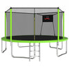 14ft Trampoline with Basketball Hoop,Outdoor Trampoline with with Enclosure Net,Blue