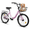 20 Inch Kids Bike for Boys & Girls Age 5-10, Children's Bicycle with Front Basket & Rear Rack, Commuter Bike for School & Leisure