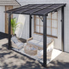 Aoxun 8' x 5' Gazebo for Patio, Gazebo Pergola with Sloped Roof, Grill Gazebo Large Wall-Mounted Heavy Duty Awnings, for Backyard, Deck, Patio