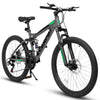 Aukfa 26" Mountain Bikes, 21-Speed Full Suspension Men Women Trail City Mountain Bike,Blue