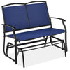 Best Choice Products 2-Person Outdoor Swing Glider, Steel Patio Loveseat, Bench Rocker w/ Armrests - Gray