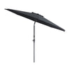 CorLiving 10 Foot Wind Resistant Patio Umbrella, Outdoor Parasol with Crank Tilt, Round Market Umbrella for Patio, Umbrella with Crank, Tilt Umbrella, Outdoor Umbrella, White