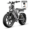 Electric Bike for Adults, 750W Peak 1500W Motor, 20"x4" Fat Tire E Bicycle, Hydraulic Disc Brakes, E Mountain Bike, 48V/15AH UL2849, App Control