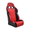 AlveyTech Red Single Seat for Go-Karts - Red Padded Racing Seat with Curved Seat Back & Vents, Two Tone Red and Black Upholstery, Single Go Kart Seat, Racing Seat, Replacement Seat with Padding