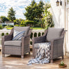 Bellefurn Outdoor Wicker Patio Chairs Set of 2 with Side Table,All-Weather Wicker Rattan Chairs Patio Furniture Chairs for Porch Balcony Backyard Yard Deck